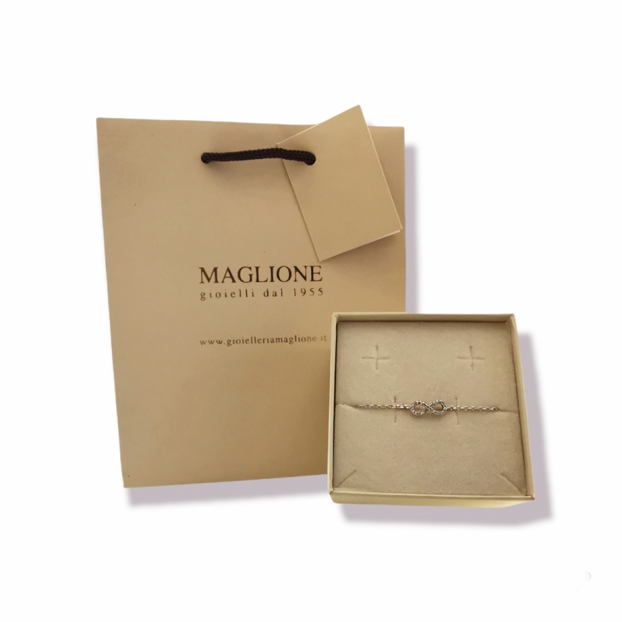 Bracciale Infinito in Argento 925% rodiato bianco