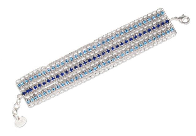 KéMira - brass bracelet and crystals