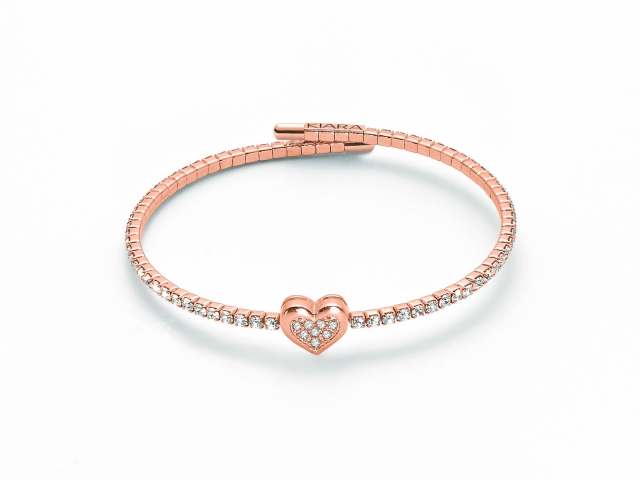 Bracciale KIARA con Cuore e zirconi collezione Basik Chic