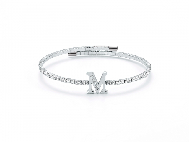 Bracciale KIARA con lettera M e zirconi collezione Basik Chic