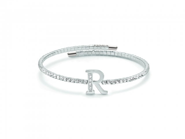Bracciale KIARA con lettera R e zirconi collezione Basik Chic