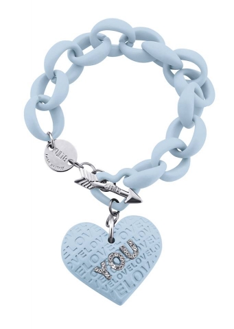 Bracciale KULTO collezione LOVE YOU in policarbonato azzurro