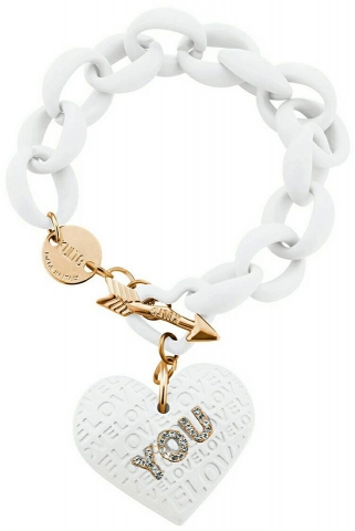Bracciale KULTO collezione LOVE YOU in policarbonato bianco