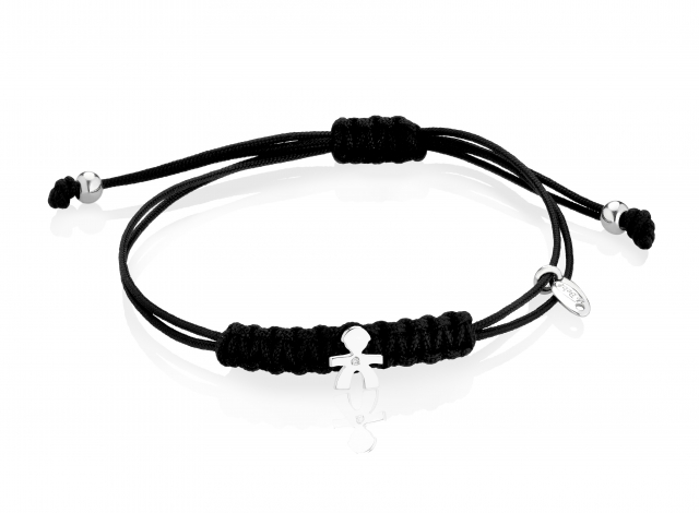Bracciale Le Bebè - le briciole - maschietto in oro bianco 18kt con diamante lbb301