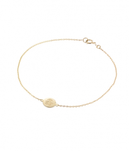 Bracciale Le Bebè - le Coccole - in oro giallo con pepita femminuccia incisa LBB145