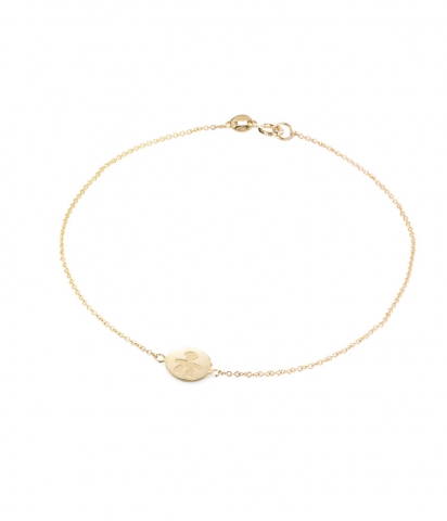 Bracciale Le Bebè - le Coccole - in oro giallo con pepita maschietto inciso LBB144