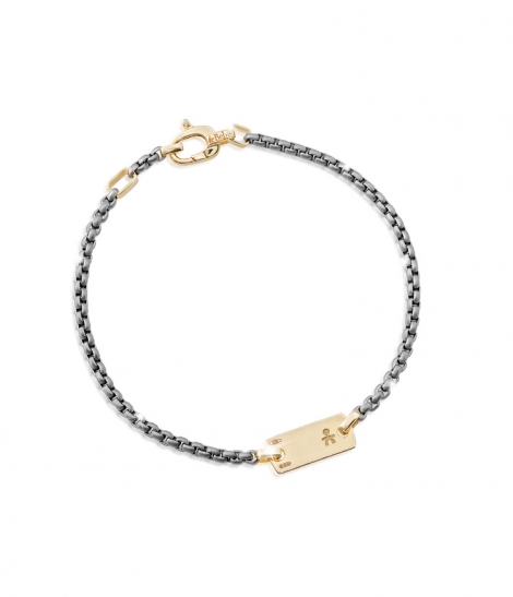 Bracciale Le Bebè per i Papà - i Valori - piastrina in oro giallo con bimbo