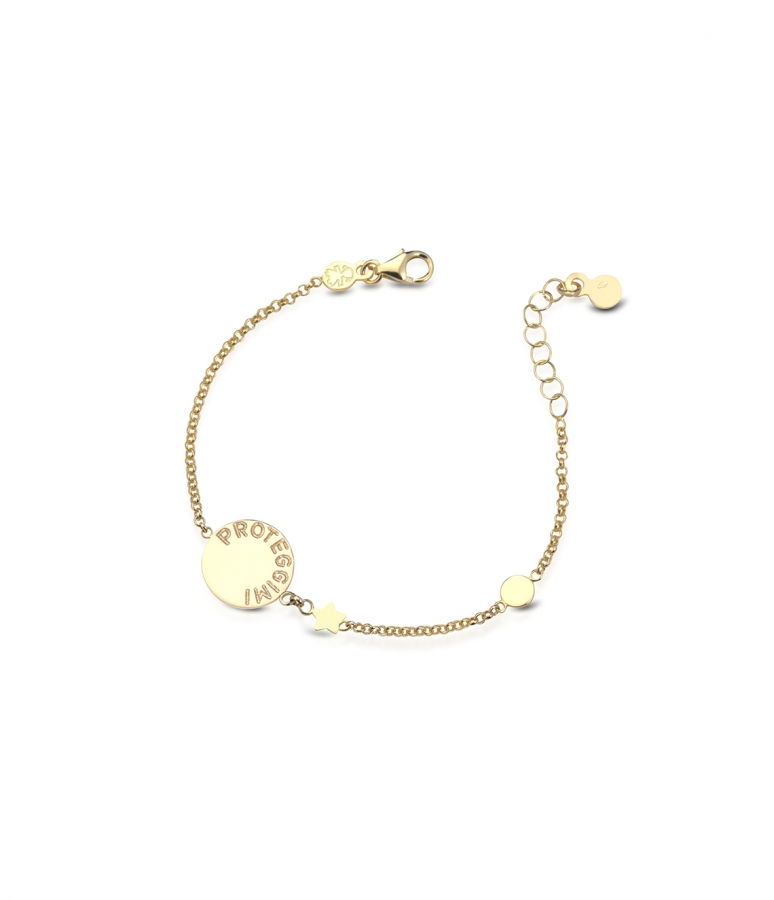 Bracciale Le Bebè - Proteggimi Angioletto - bimbo in oro giallo e smalto