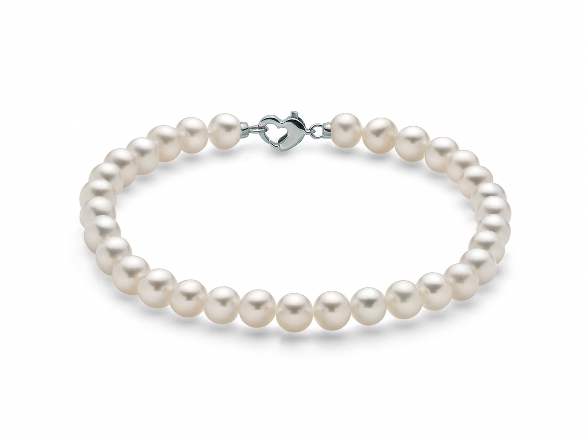 18K White Gold and White Pearls Bracelet MILUNA