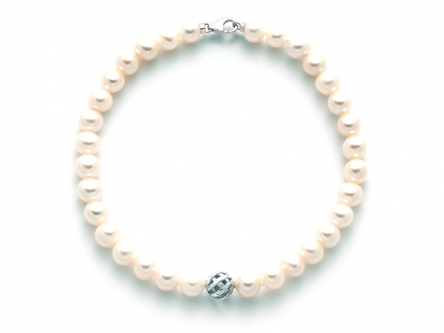 18K White Gold and White Pearls Bracelet MILUNA