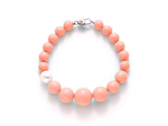 MILUNA Bracelet in Gold and Silver with Coral beads
