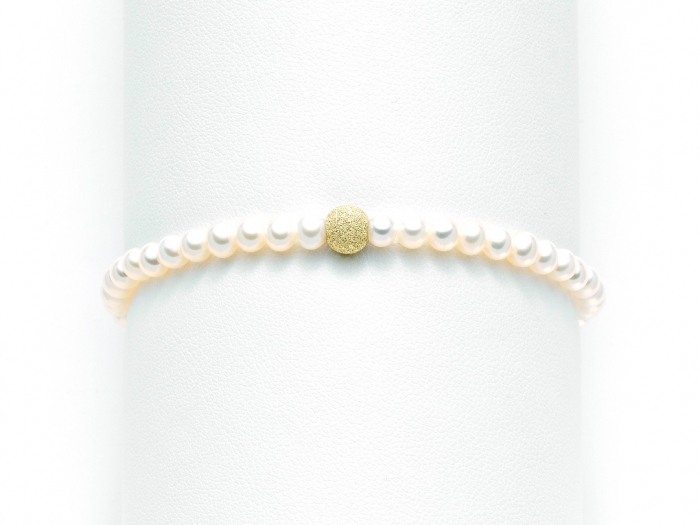 18K Yellow Gold and White Pearls Bracelet MILUNA