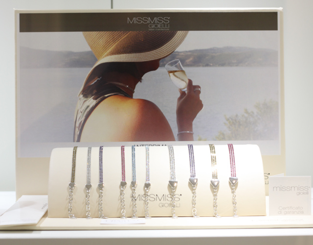 Bracciale MissMiss in argento e tappeto di cristalli Swarovski champagne