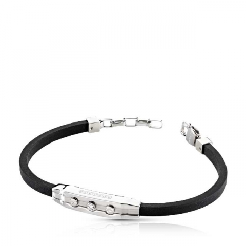 Bracciale Morellato Play shg01 in acciaio e silicone nero
