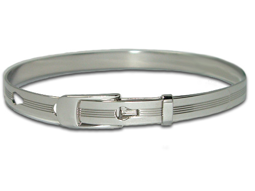 Bracciale rigido modello Cintura in oro bianco 18kt