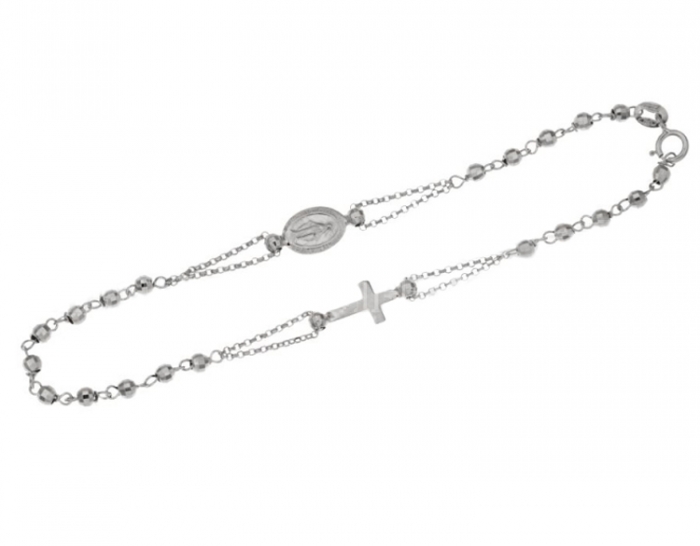 Rosary bracelet in 18k White Gold