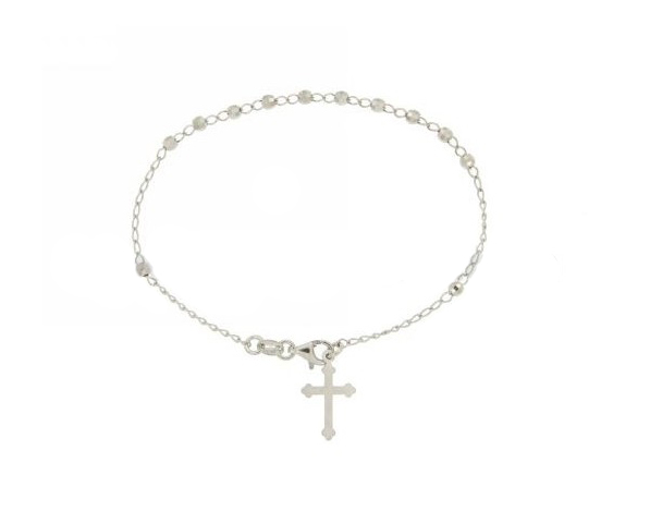 Rosary bracelet in 925 silver rhodium