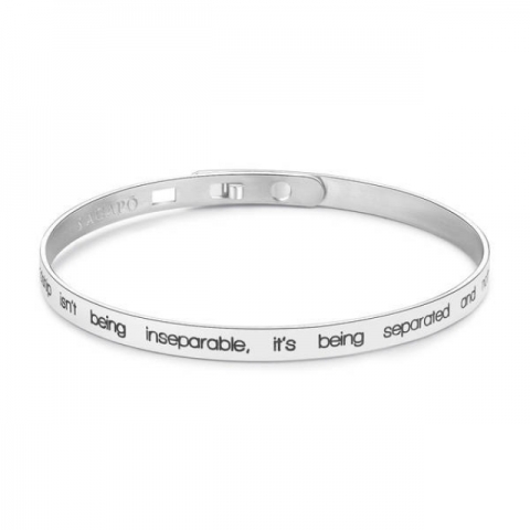Bracciale S'Agapò by BrosWay collezione HAPPY con scritta - True friendship isn't being inseparable, it's being separated and nothing changes