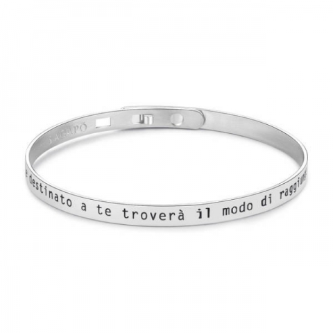 Bracciale S'Agapò by BrosWay collezione HAPPY con scritta - Ciò che è destinato a te troverà il modo di raggiungerti