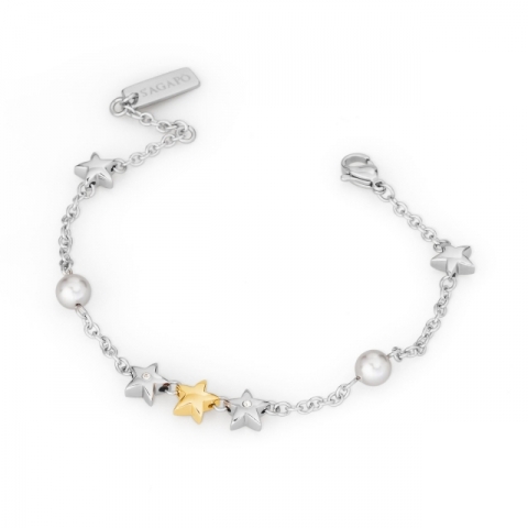 Bracciale S'Agapò by BrosWay collezione Little Star in acciaio con perle e stelle