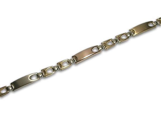 Bracciale scatolato agganciato a 3 colori oro 18kt