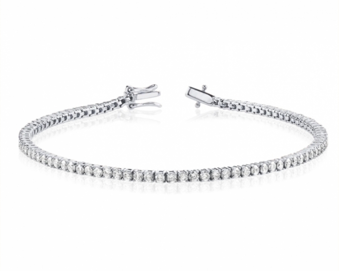 925 Silver and Cubic Zirconia Bracelet 21 cm