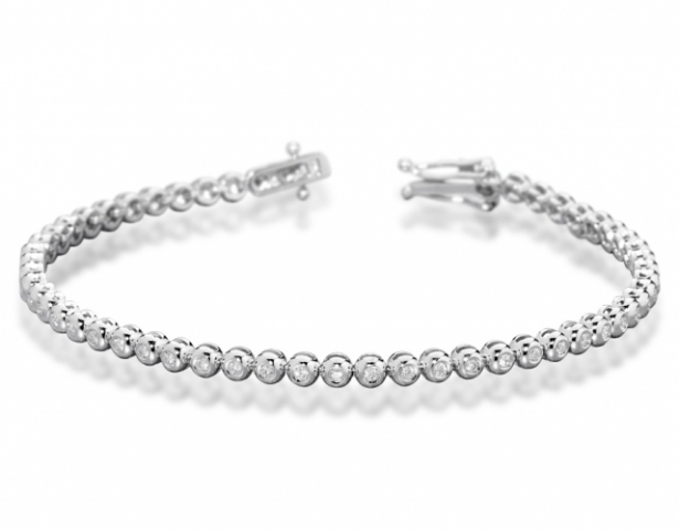 Bracciale Tennis da Donna Roger Gems con Diamanti IF da 0.45ct in oro bianco 18kt