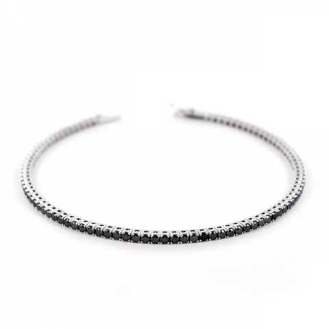 18K White Gold and Cubic Zirconia Bracelet