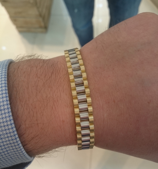 18k White and Yellow Gold Bracelet type OYSTER