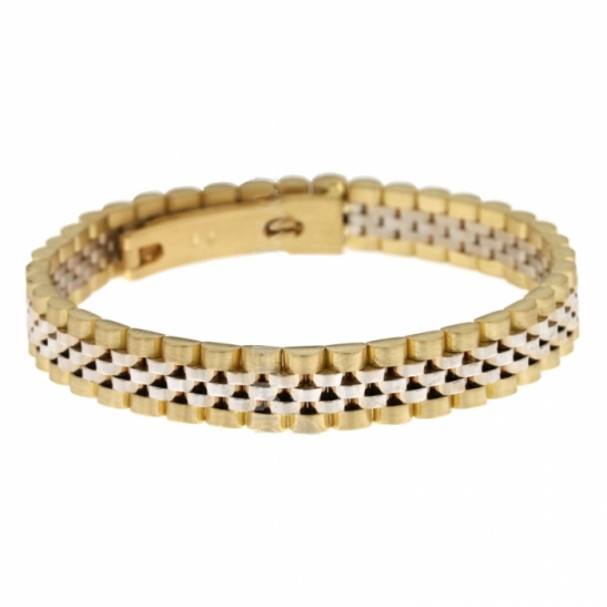 18k White and Yellow Gold Bracelet type Jubilee