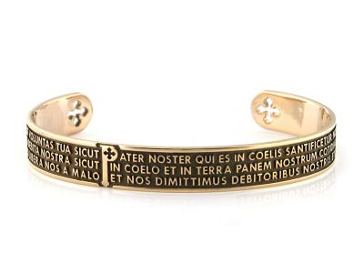 Bracciale TUUM Origine in argento bronzato con Padre Nostro