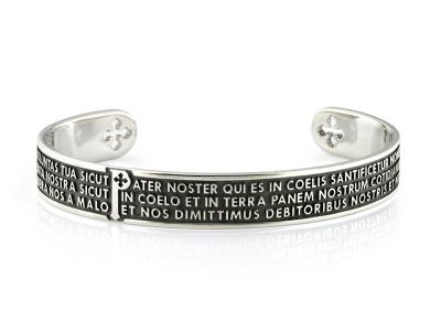 Bracciale TUUM Origine in argento brunito con Padre Nostro
