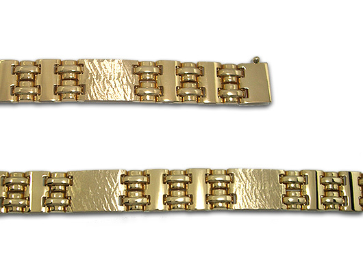Bracciale Uomo a piastre in oro giallo 18kt