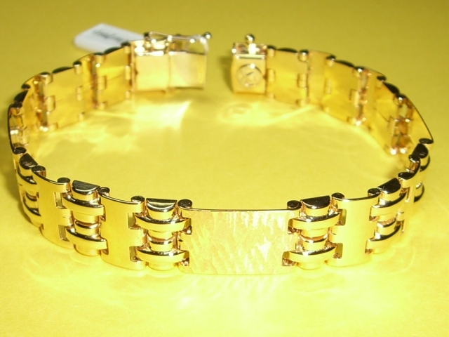 Bracciale Uomo a piastre in oro giallo 18kt