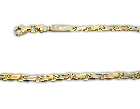 18k White and Gold Bracelet for Man