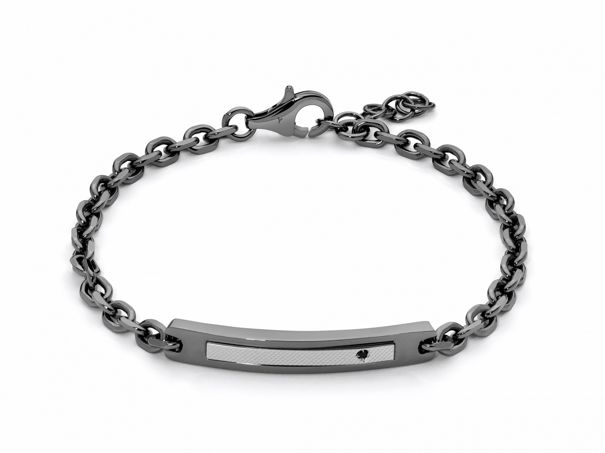 Bracciale Yukiko Uomo in Argento 925% e zircone BR820