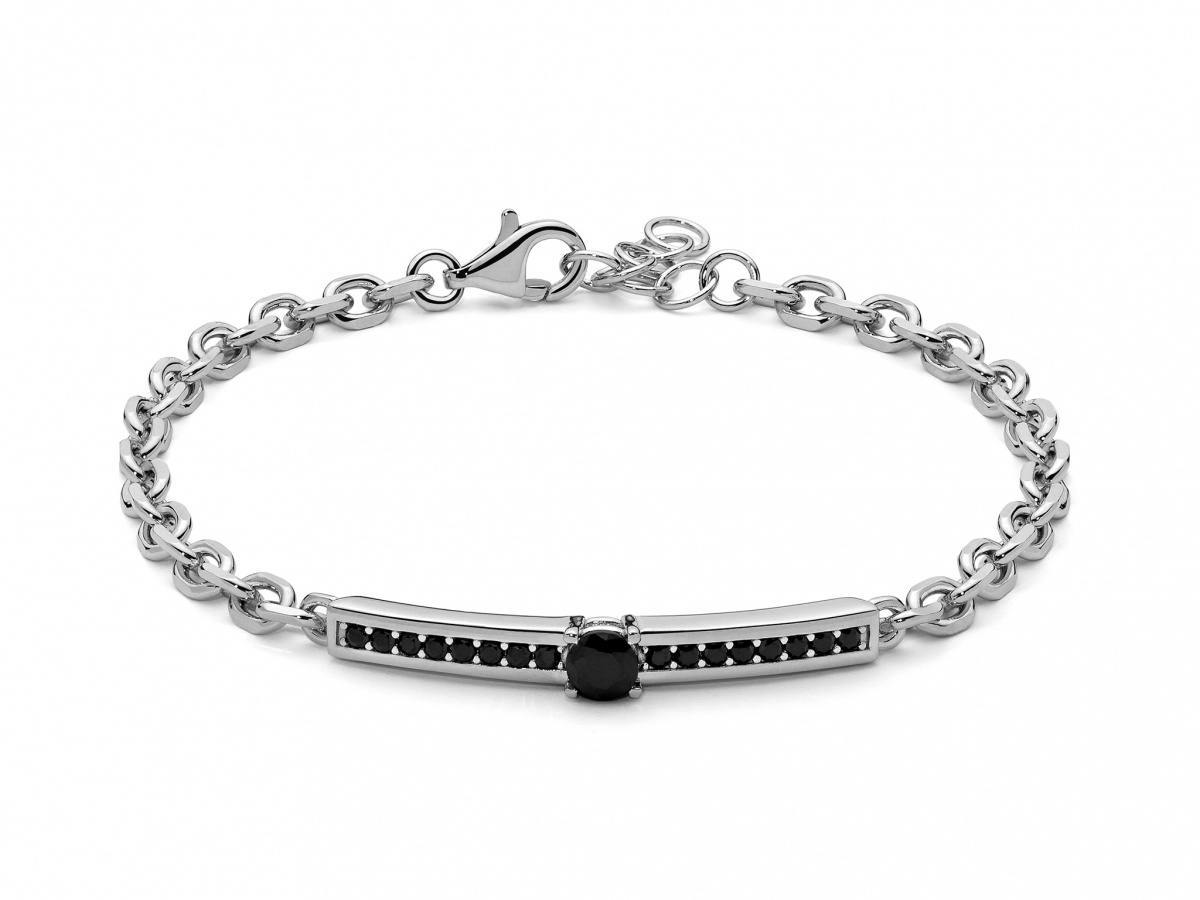 Bracciale Yukiko Uomo in Argento 925% e zirconi BR801