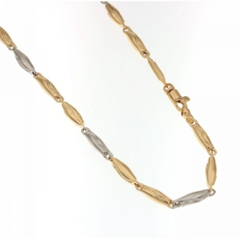 18K Yellow and White Gold Necklace