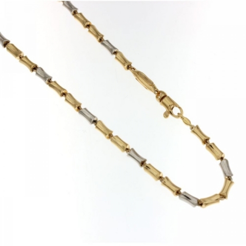18K Yellow and White Gold Necklace