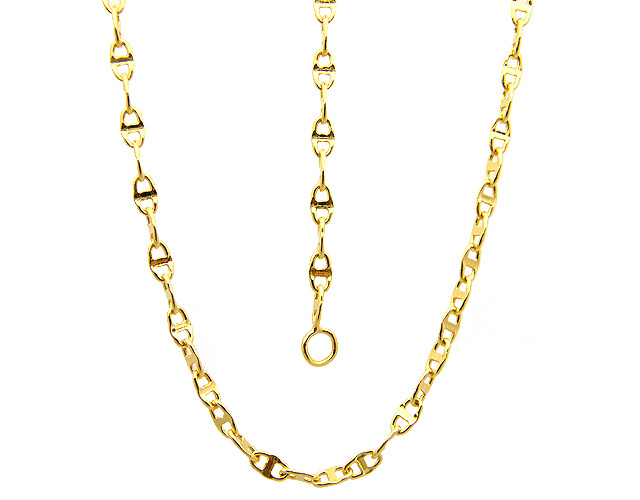 Catenina a travertino 50 cm in oro giallo 18kt