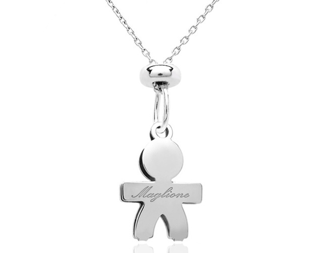 925 Silver Boy Pendant Necklace Customizable with Name