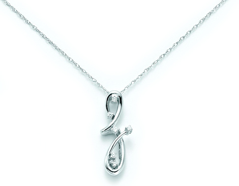 Catenina girocollo Miluna con ciondolo fantasia e Diamanti Naturali 0.0475ct in oro bianco 18kt CLD2051