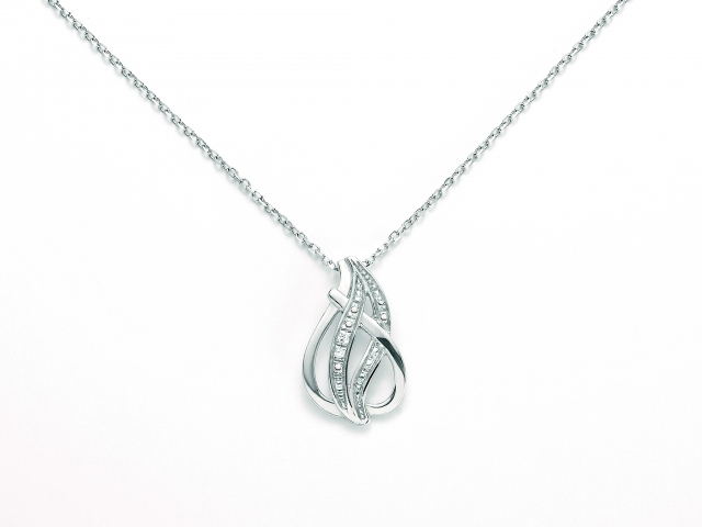 Catenina girocollo Miluna con Diamanti Naturali 0.001ct in oro bianco CLD3913X