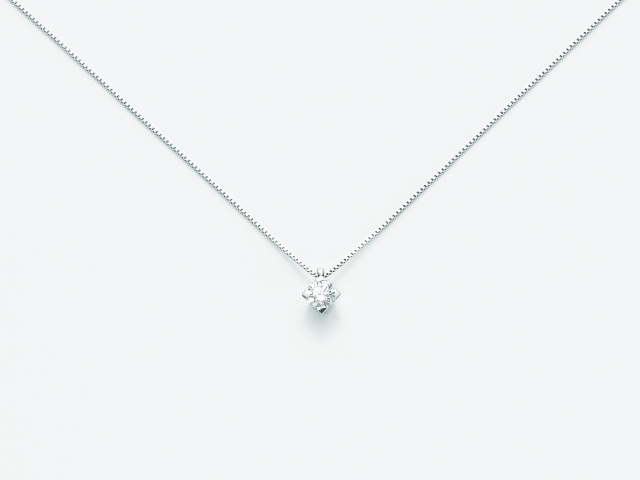 Catenina girocollo Miluna punto luce con Diamante Naturale 0.05ct in oro bianco CLD3309-005SX