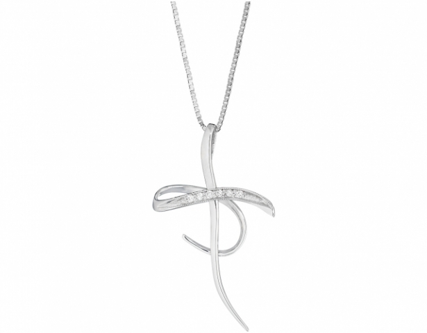 Catenina girocollo Roger Gems con Croce e Diamanti Naturali IF 0.03ct in oro bianco 18kt