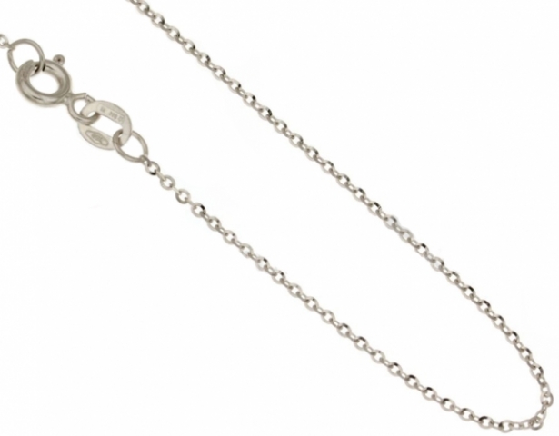 Catenina maglia rolò 45 cm in oro bianco 18kt