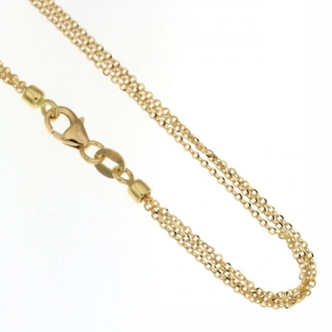 Catenina rolo' multifilo 45 cm in oro giallo 18kt 