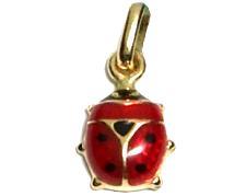 18K Yellow Gold Ladybug Pendant