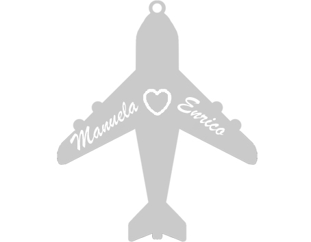 Ciondolo aereo in argento 925 su disegno cliente