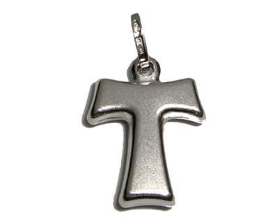 18K White Gold Cross Pendant